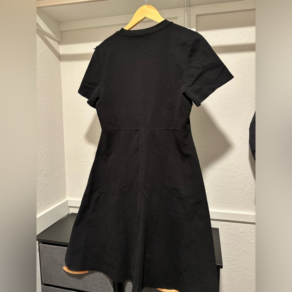 knee length dresses for ladies Fuusia Jersey Panelled Short Sleeve Midi Dress Oxblood main image 1